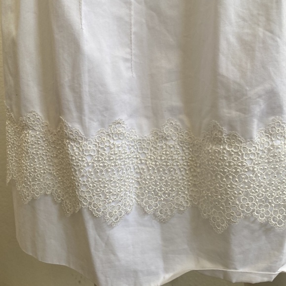 ELIE TAHARI White "Samiyah" Dress Lace Hem Size 2 - Picture 6 of 11